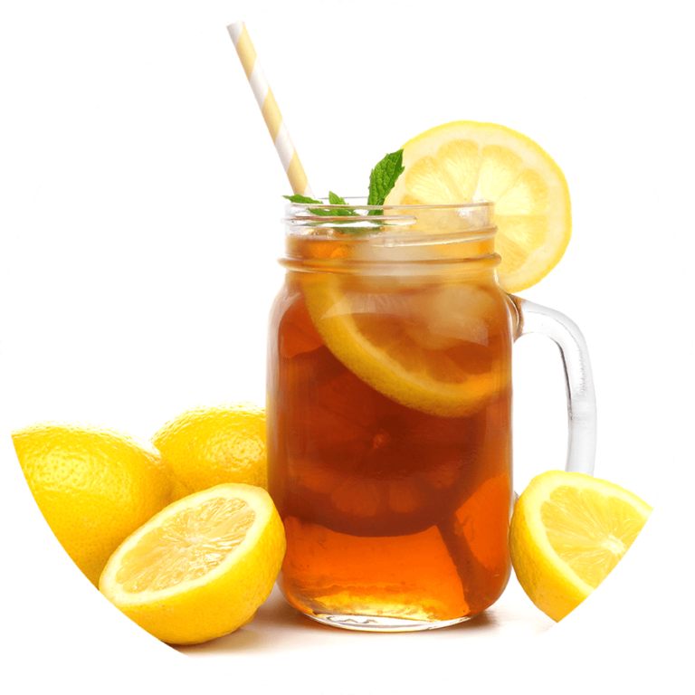 Ice tea with lemons