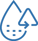 water and recycle icons together